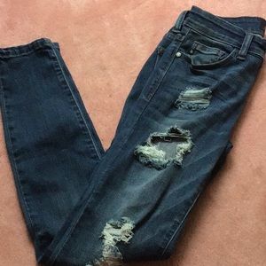 Judy blue distressed skinny jeans size 1/25 nwot